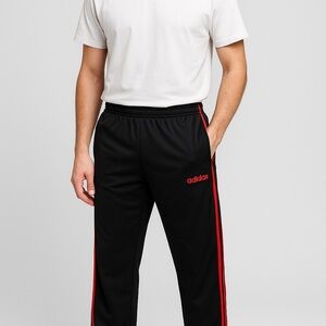 Adidas Black Pants with Red Accents